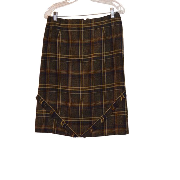 MRS Uniform Plaid Green Skirt Front Accent M (W16 x H19 x L23.5) - Picture 1 of 7